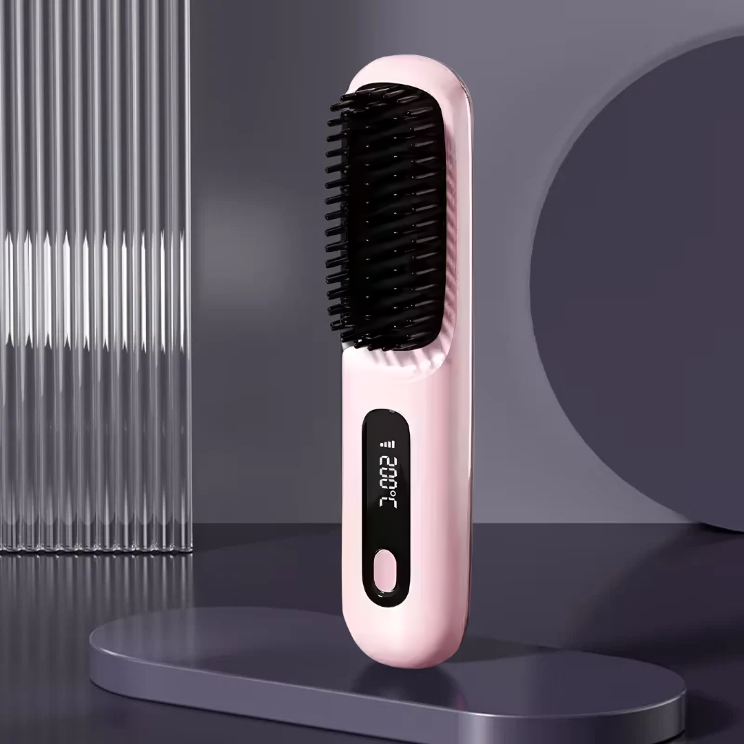 Glow Brush Pro™ — Peine Alisador Portátil Inalámbrico Anti-Frizz