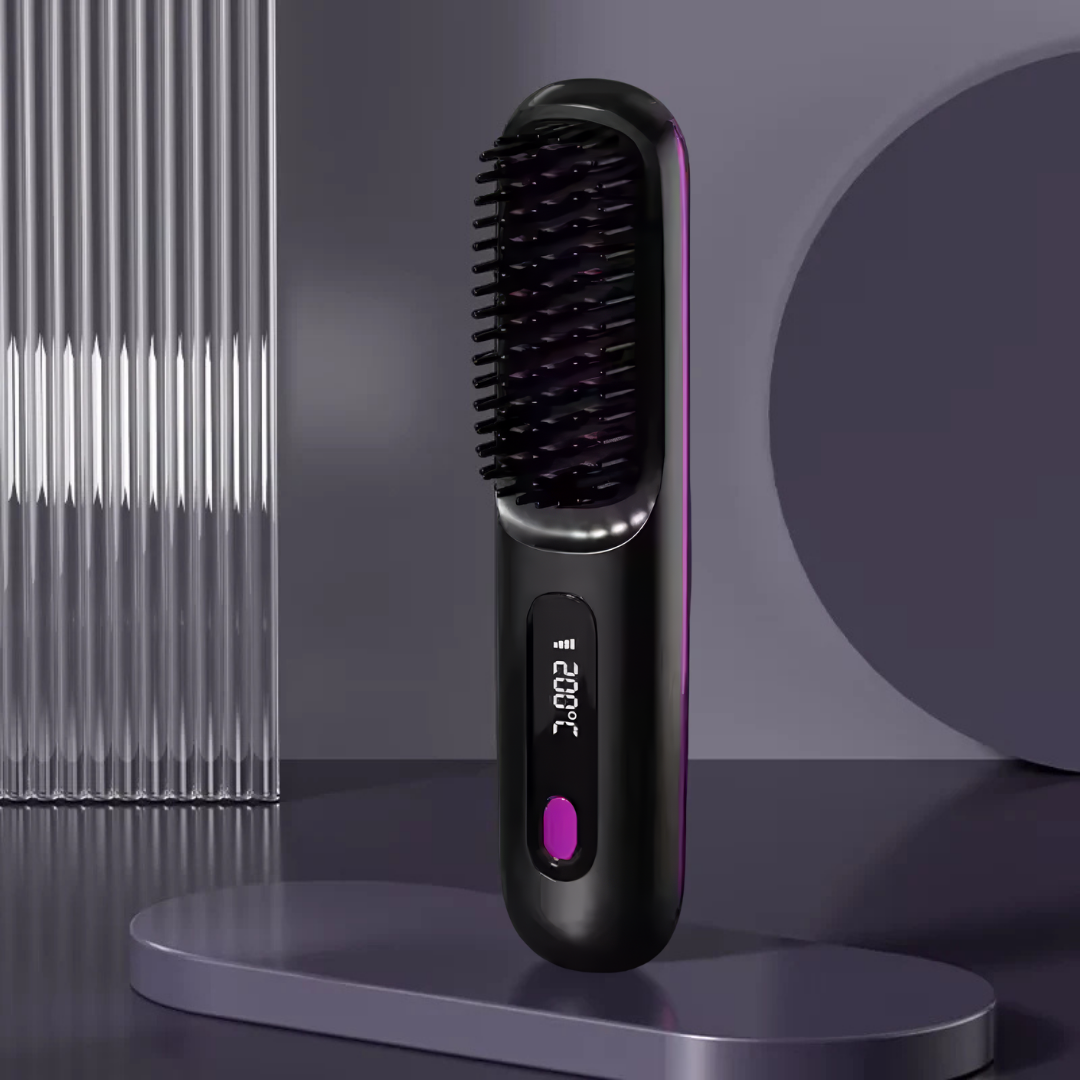Glow Brush Pro™ — Peine Alisador Portátil Inalámbrico Anti-Frizz