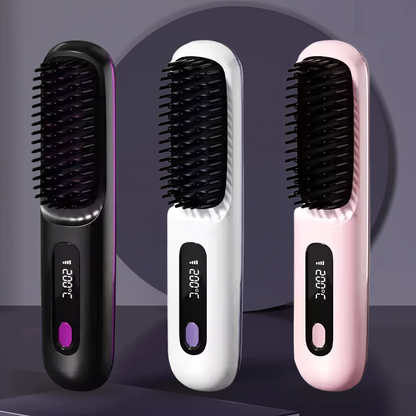 Glow Brush Pro™ — Peine Alisador Portátil Inalámbrico Anti-Frizz