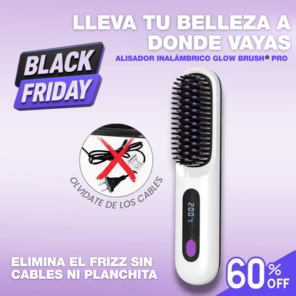 Glow Brush Pro™ — Peine Alisador Portátil Inalámbrico Anti-Frizz