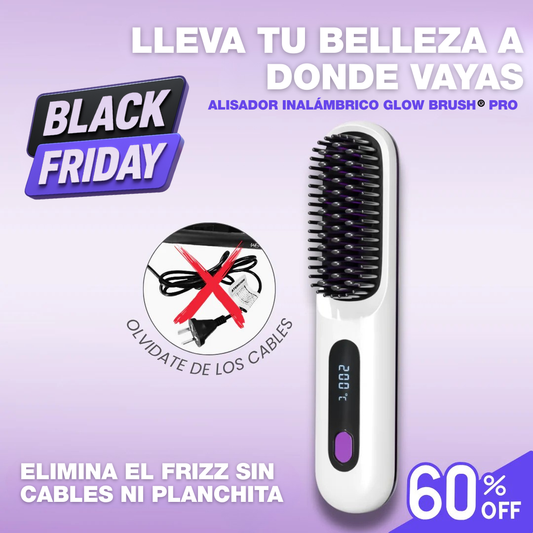 Glow Brush Pro™ — Peine Alisador Portátil Inalámbrico Anti-Frizz