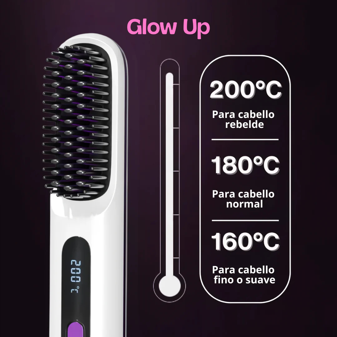 Glow Brush Pro™ — Peine Alisador Portátil Inalámbrico Anti-Frizz