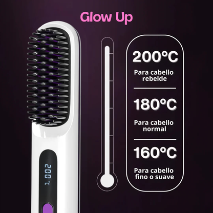 Glow Brush Pro™ — Peine Alisador Portátil Inalámbrico Anti-Frizz