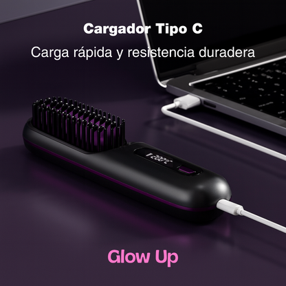Glow Brush Pro™ — Peine Alisador Portátil Inalámbrico Anti-Frizz
