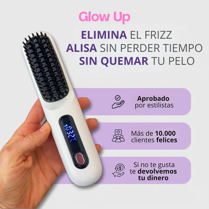 Glow Brush Pro™ — Peine Alisador Portátil Inalámbrico Anti-Frizz