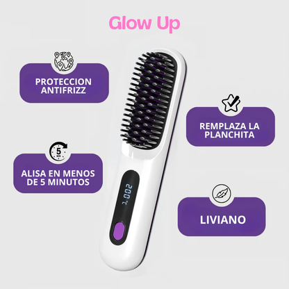 Glow Brush Pro™ — Peine Alisador Portátil Inalámbrico Anti-Frizz