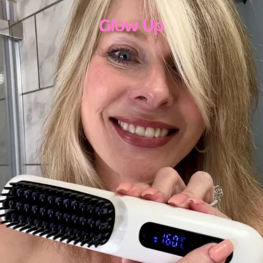 Glow Brush Pro™ — Peine Alisador Portátil Inalámbrico Anti-Frizz