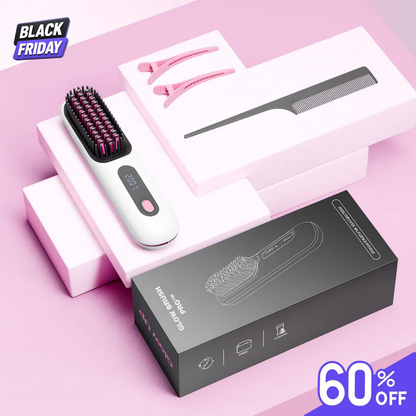 Glow Brush Pro™ — Peine Alisador Portátil Inalámbrico Anti-Frizz